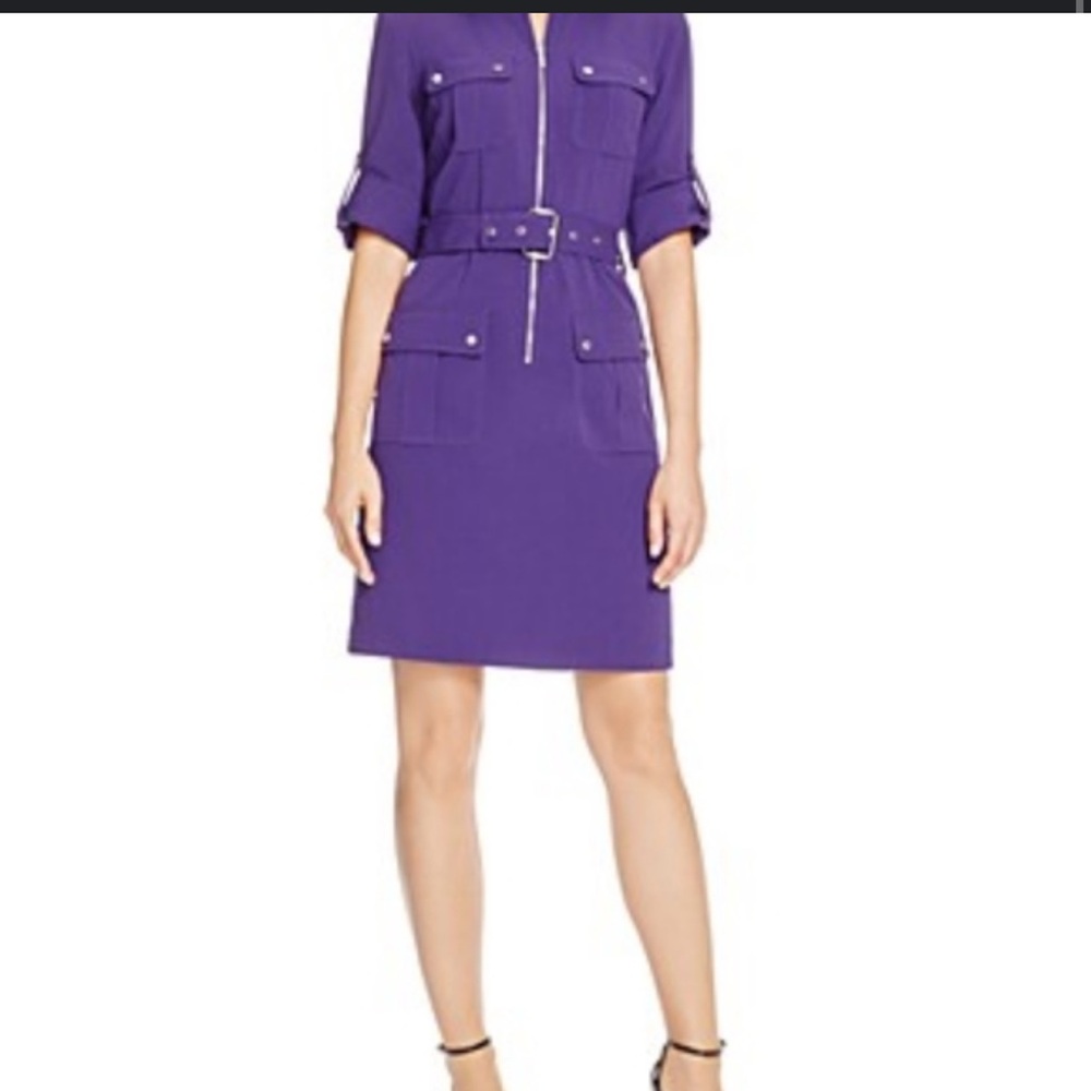 MICHAEL Michael Kors Purple Belted Dress